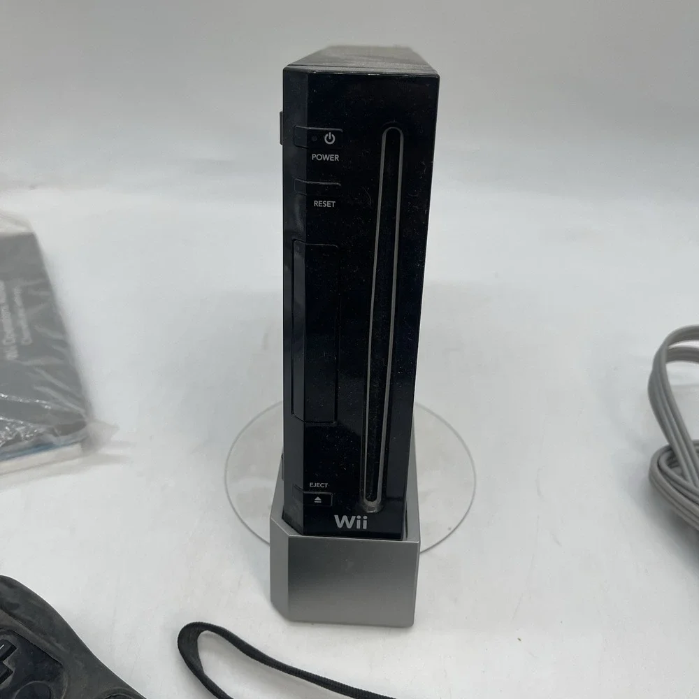 Nintendo Wii Console Bundle w/ Wheels Nunchucks Remotes Sensor Bar Motion Plus